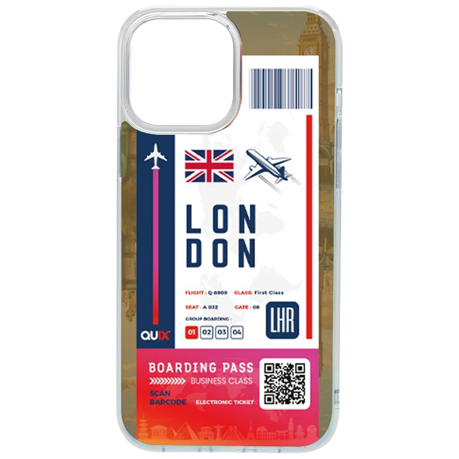 Buy QUIX London Boarding Pass TPU Back Cover for Apple iPhone 14